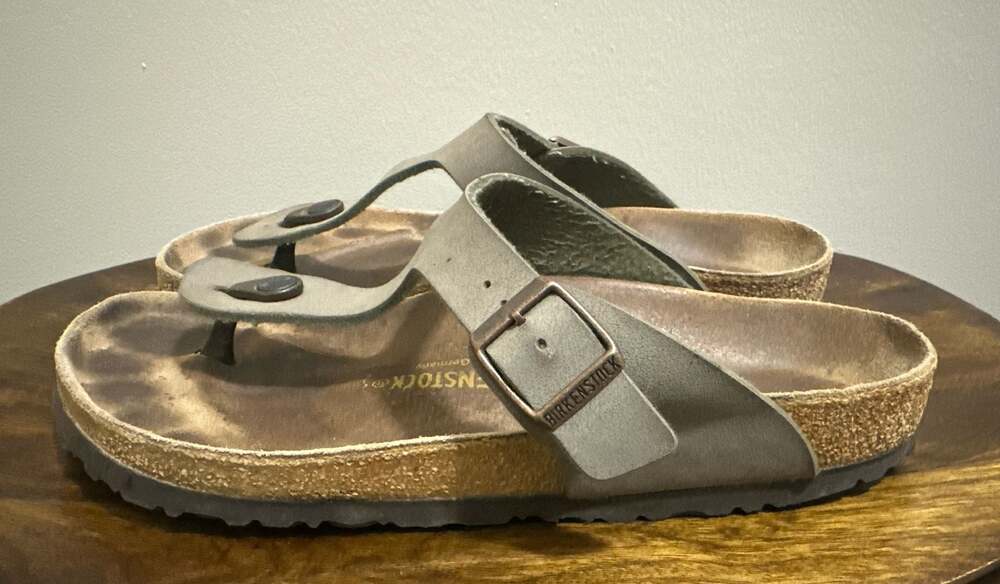 Birkenstock Gizeh Tobacco Brown Oiled Leather Thong Sandals B1